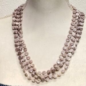 Vintage Multi-Strand Pink Beaded Hong Kong Necklace